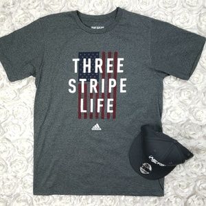 MB Adidas Three Stripe Life The Go To Tee Shirt